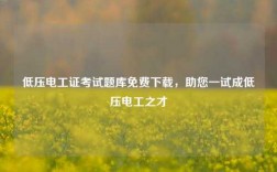 低壓電工證考試題庫免費下載，助您一試成低壓電工之才