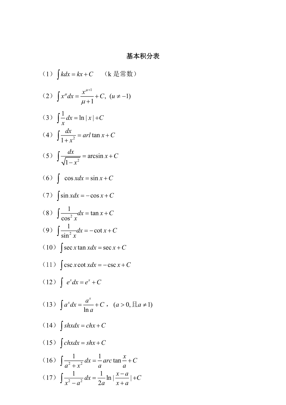 積分表大全高等數(shù)學(xué)-圖1