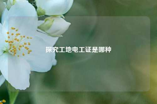 探究工地電工證是哪種-圖1