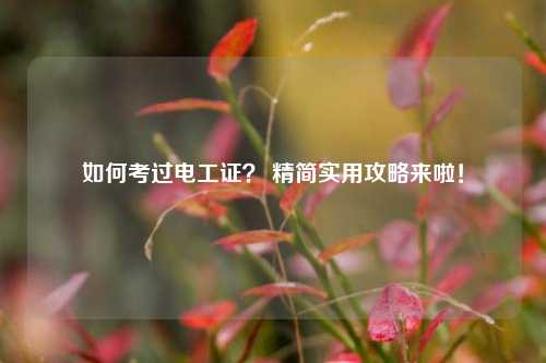 如何考過電工證？ 精簡實用攻略來啦！-圖1